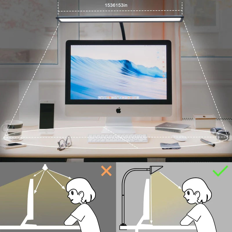Double-Headed LED Clip Lamp – Flexible, Eye-Friendly Lighting for Study & Work