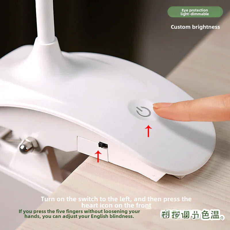 LED Clip-On Desk Lamp – Rechargeable, Compact & Eye-Friendly